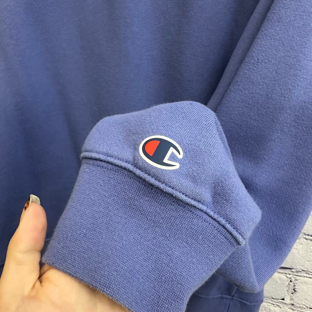 Champion Authentic Athletic Wear Solid Purple Crewneck Sweater Small Casual - Picture 3 of 6